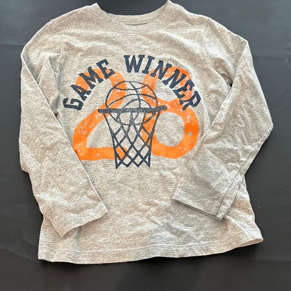 Carter's Other - Carter's Gray and Orange Game Winner Long Sleeve Tee